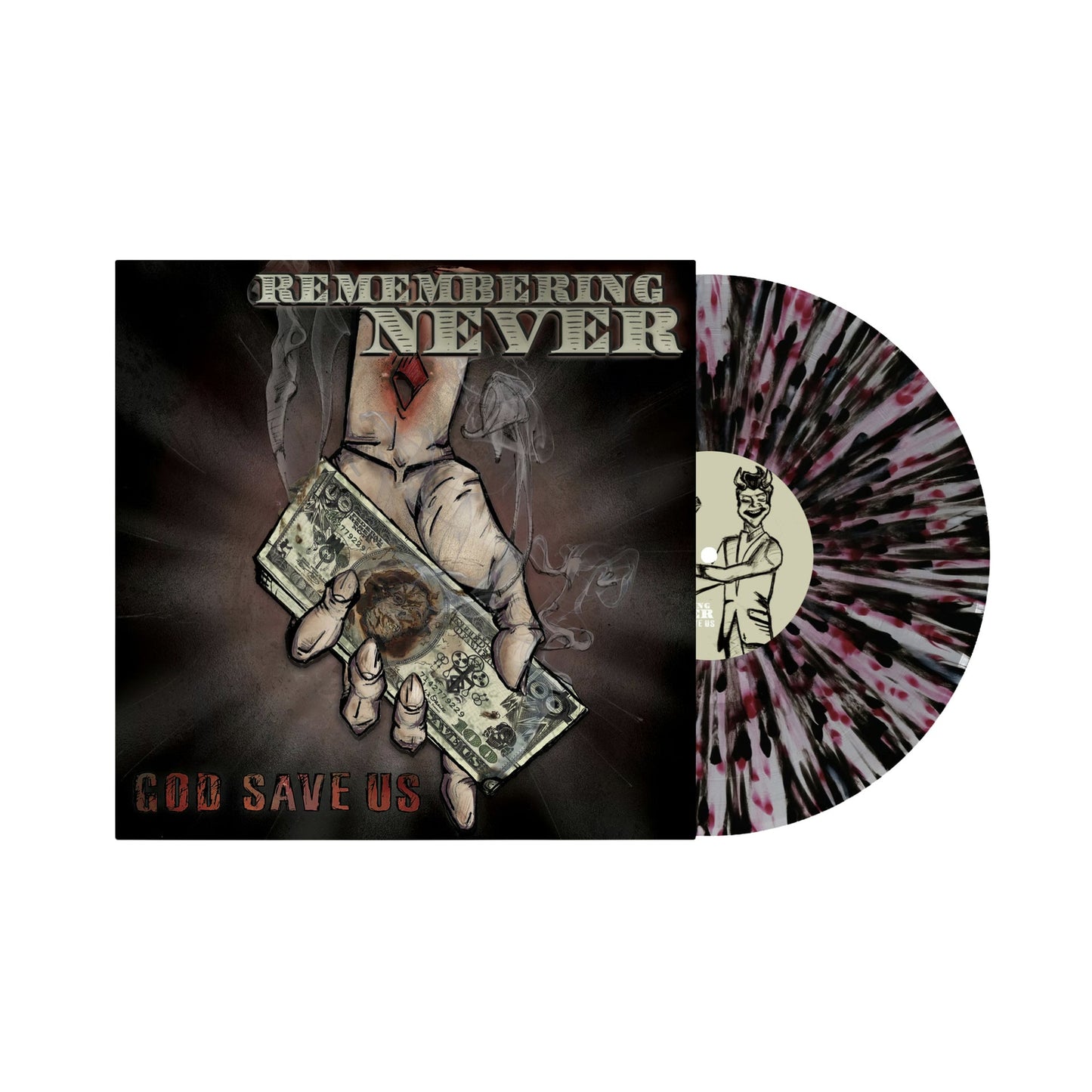 Remembering Never “God Save Us” LP [Indie-Exclusive White, Red, Black Splatter]