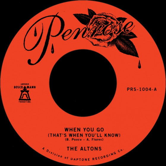 The Altons "When You Go (That's When You'll Know) / Over and Over" 45