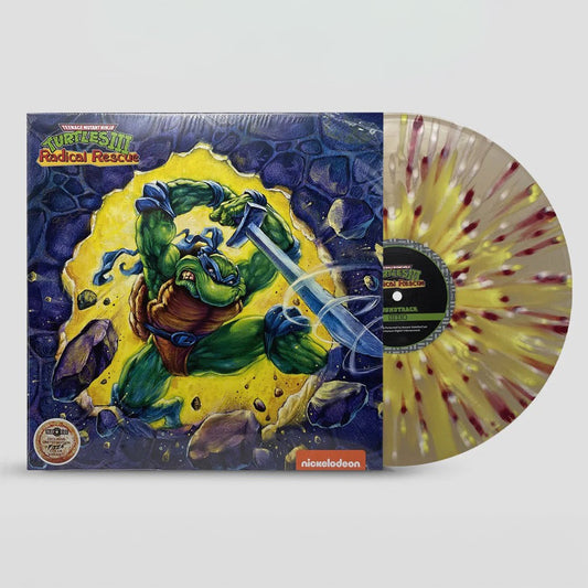 Konami Kukeiha Club "Teenage Mutant Ninja Turtles III: Radical Rescue" LP [Pizza Pie Splatter]