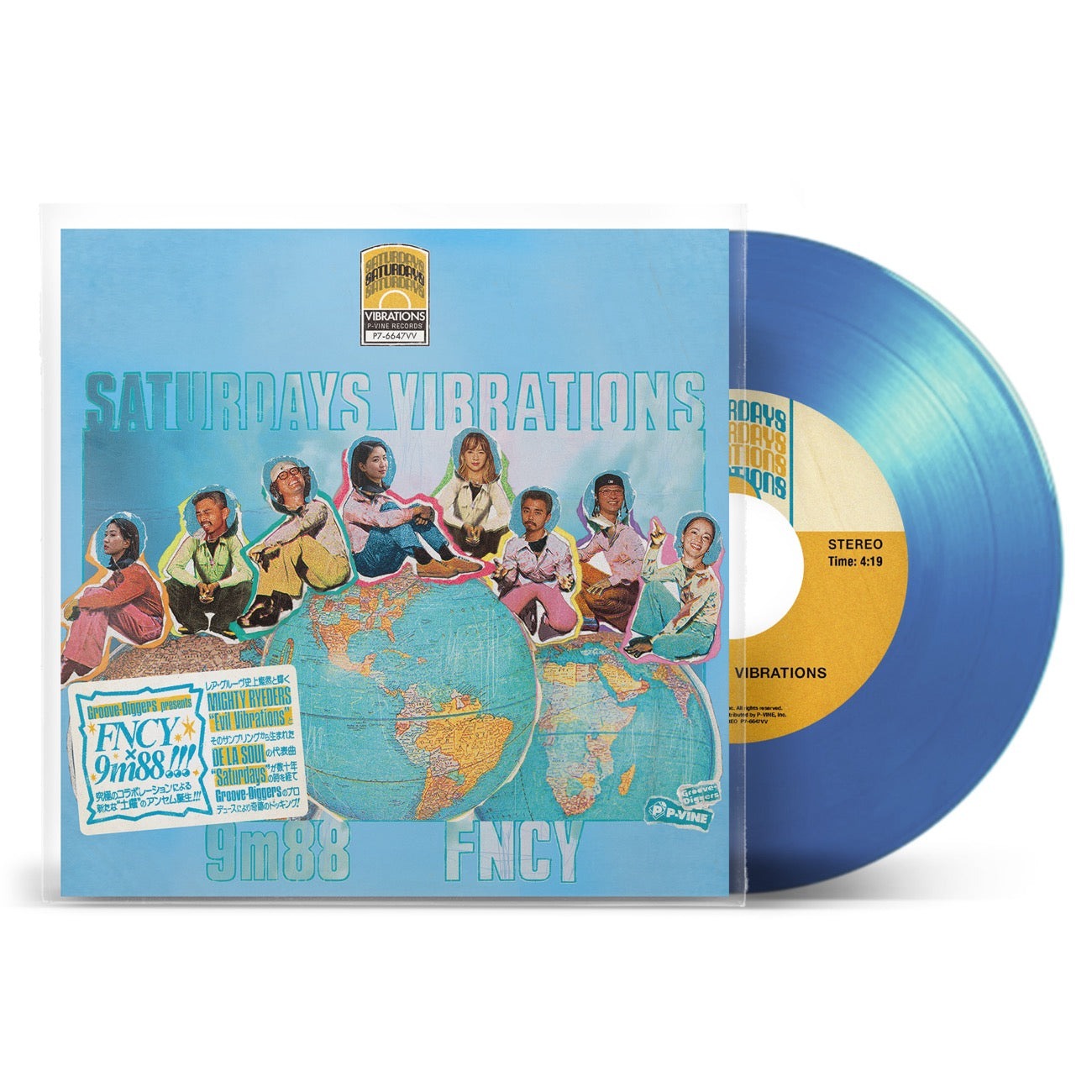 FNCY & 9m88 "Saturdays Vibrations" 45 [Clear Blue, Japan Import]